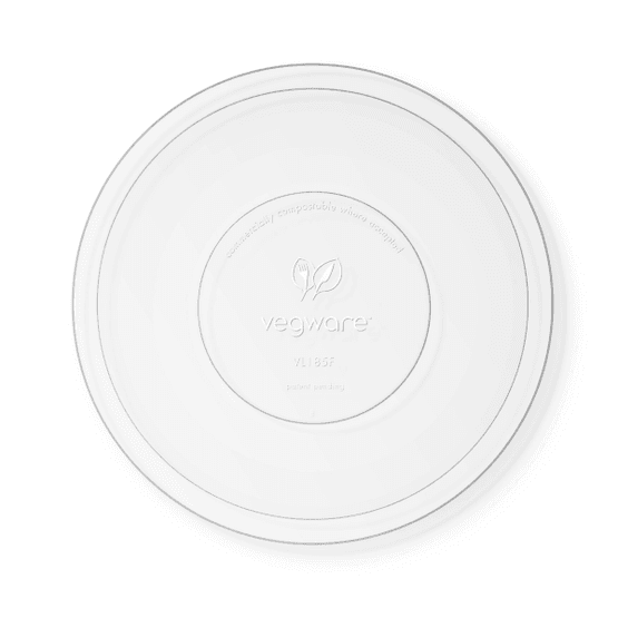 Vegware 185-Series PLA Flat Lid Vl185F - VL185F