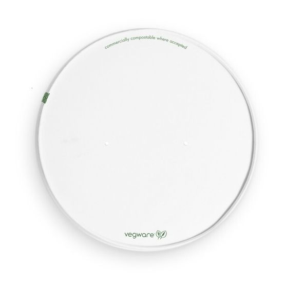 Vegware 185-Series PLA-Lined Paper Lid - VLID185P