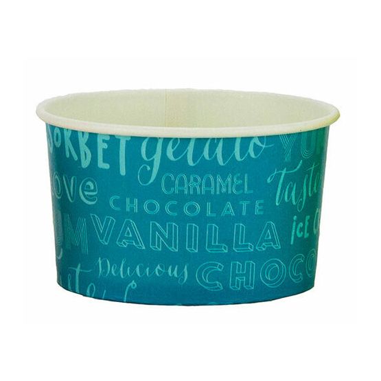 5oz Ice Cream Tub Melody Double Scoop Blue