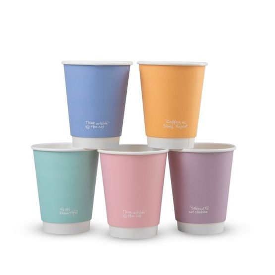 Vegware 8oz Feel Good Double Wall Hot Cup, - VDW-FG08