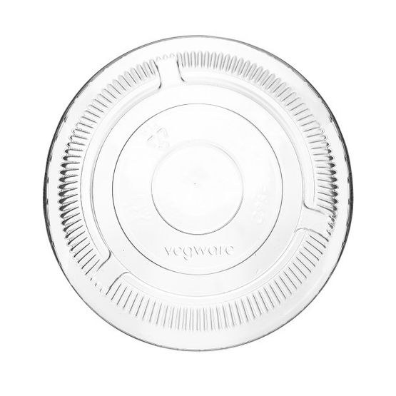 Vegware 96-Series PLA Flat Lid, No Hole - C96F-NH