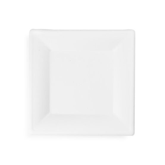 Vegware VPSQ-10NW 10in / 250mm Square Nourish Moulded Fibre Plate