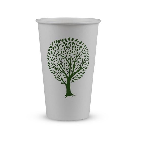 Vegware LV-16-GT 16oz White Hot Cup, 89-Series