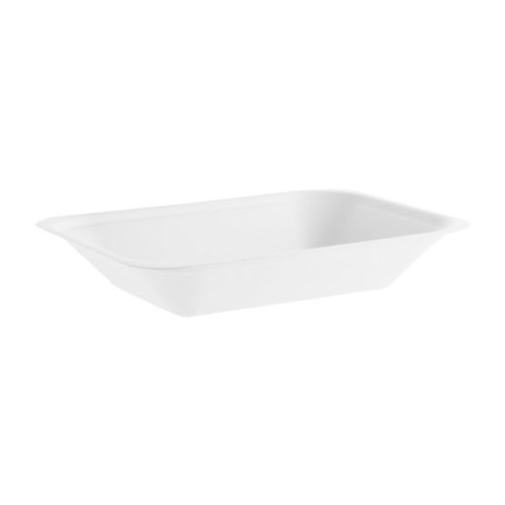 Vegware VW-C2NW 16oz/400ml Medium Nourish Moulded Fibre Chip Tray