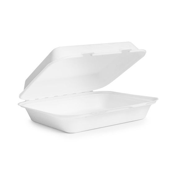 Vegware VB09RNW 9 X 8in/240 X 205mm Nourish Moulded Fibre Lunchbox