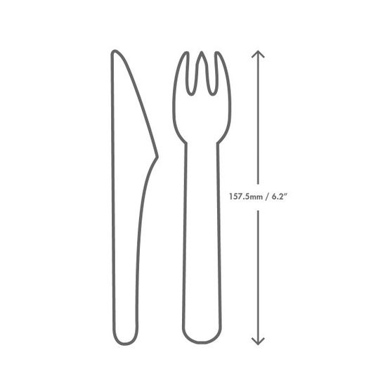 Vegware VP-KFWN Compostable Paper Knife And Fork