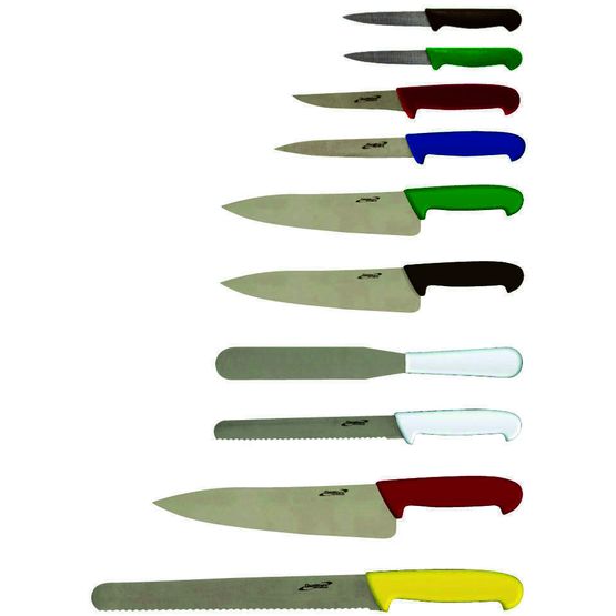10 Piece Colour Coded Knife Set + Knife Case