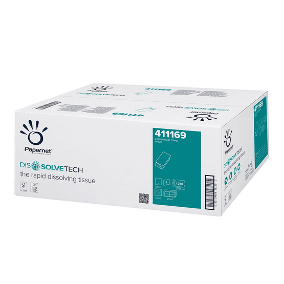 Disolvtech 2 Ply V Fold White