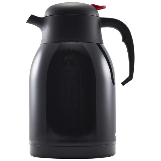 Black Stainless Steel Vacuum Push Button Jug 2L