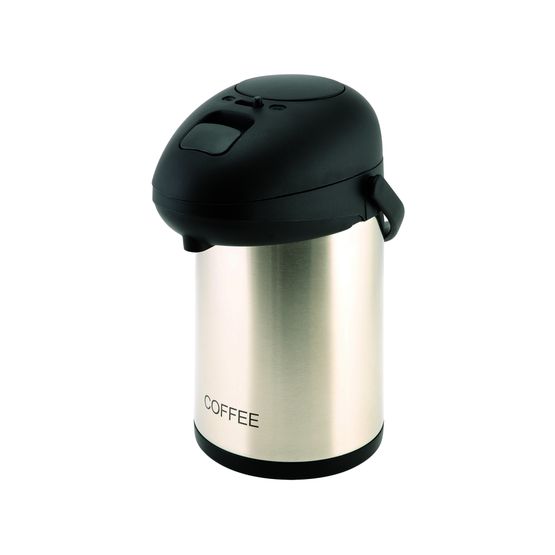 Coffee Inscribed Stainless Steel Vacuum Pump Pot 2.5L