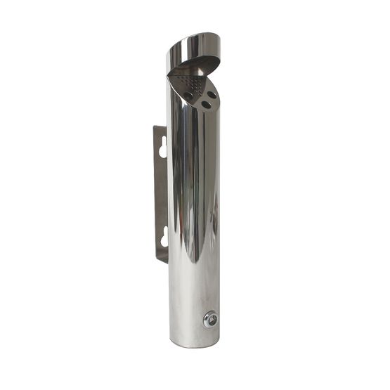 Cylinder Wall-Mounted Stainless Steel Ashtray 46 X 7.5cm