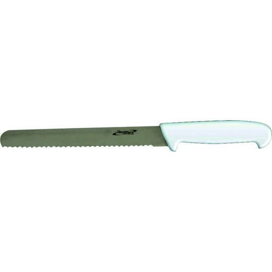 Genware 8'' Bread Knife White (Serrated)