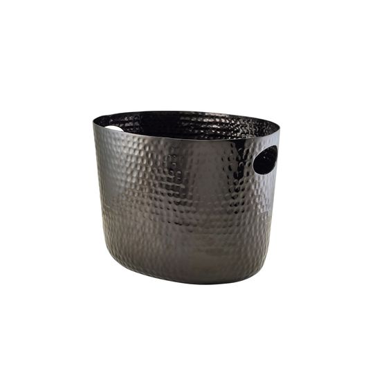 GenWare Black Aluminium Hammered Wine Bucket 30.5cm