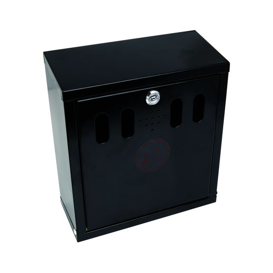 Genware Black Wall-Mounted Outdoor Ashtray