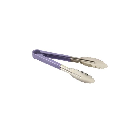 Genware Colour Coded St/St. Tong 23cm Purple