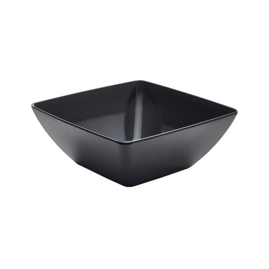GenWare Melamine Black Curved Square Bowl 26.2cm