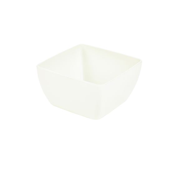 GenWare Melamine White Curved Square Bowl 15cm