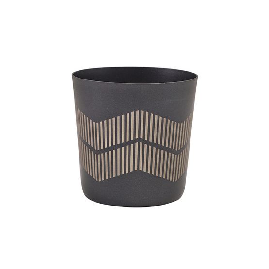 GenWare Metallic Black Lined Serving Cup 8.5 x 8.5cm