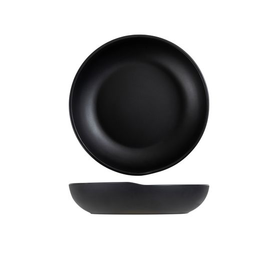 Black Copenhagen Melamine Coupe Bowl 24.5 x 5.3cm