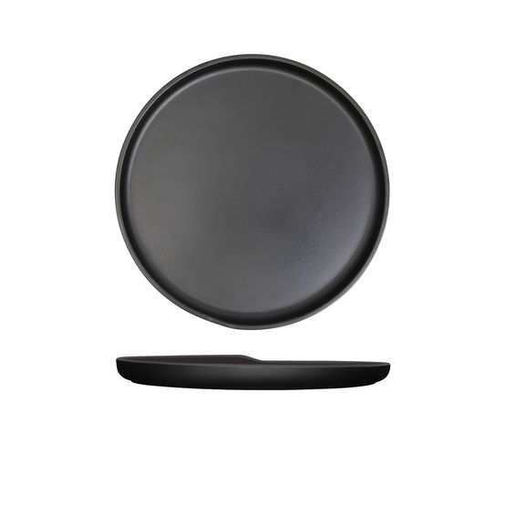 Black Copenhagen Round Melamine Plate 28cm