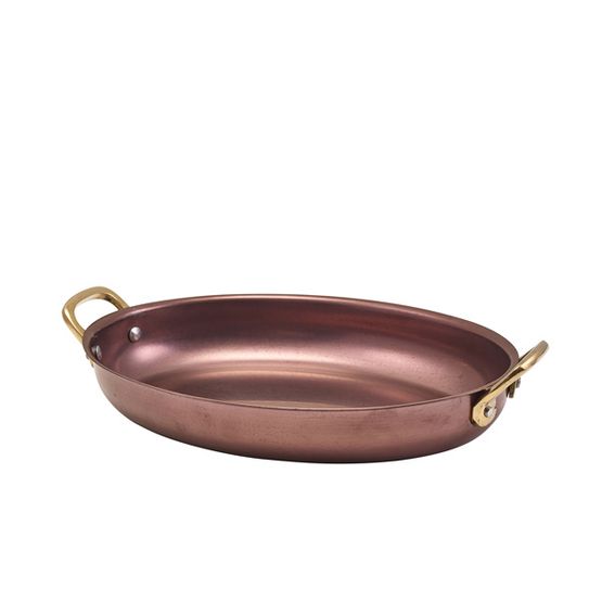 GenWare Copper Vintage Steel Oval Dish 24.5 x 17.5cm