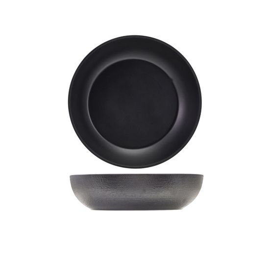 GenWare Melamine Black Jute Buffet Bowl 28 x 7.5cm