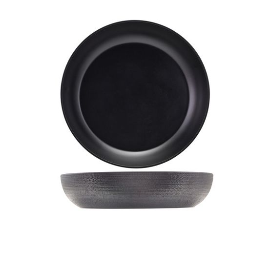 GenWare Melamine Black Jute Buffet Bowl 35 x 7.5cm