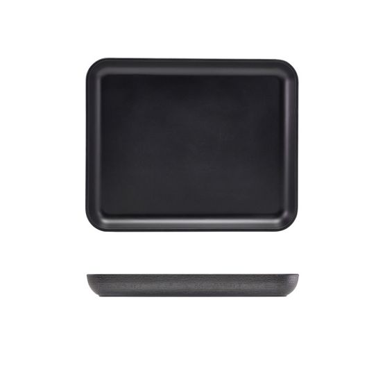 GenWare Melamine Black Jute Platter GN 1/2