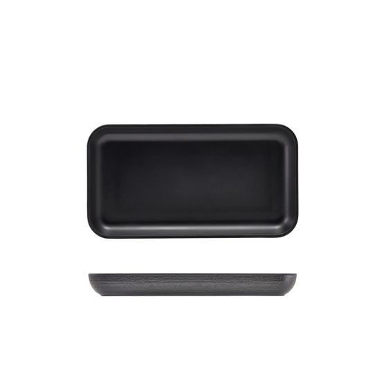 GenWare Melamine Black Jute Platter GN 1/3
