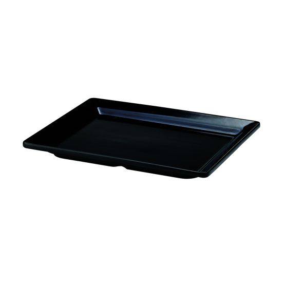 GenWare Melamine Black Platter GN 1/2