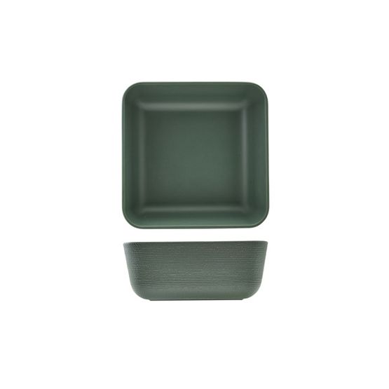 GenWare Melamine Green Jute Square Buffet Bowl 25cm