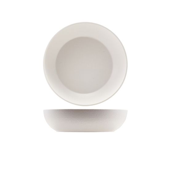 GenWare Melamine White Jute Buffet Bowl 28 x 7.5cm