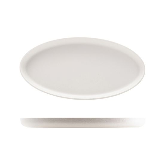 GenWare Melamine White Jute Oval Dish 47.5 x 23.8 x 3.5cm