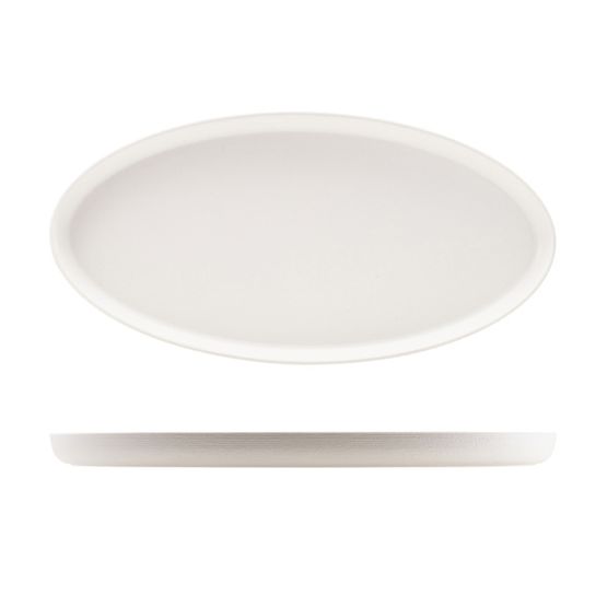 GenWare Melamine White Jute Oval Dish 55 x 27.5 x 3.5cm