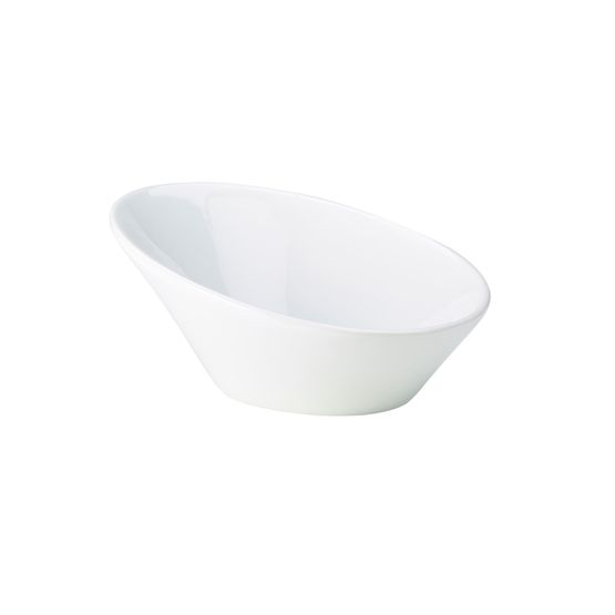 Genware Porcelain Oval Sloping Bowl 16cm/ 6.25"