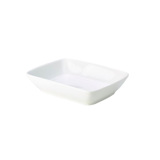 Genware Porcelain Rectangular Dish 19 x 14.5cm/ 7.5 x 5.75"