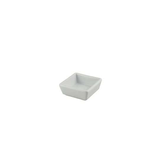 Genware Porcelain Square Dish 8.5 x 3.5cm/ 3.25 x 1.4"