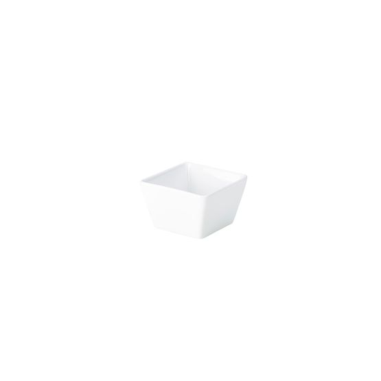 Genware Porcelain Square Dish 8.5 x 5.5cm/ 3.25 x 2.25"