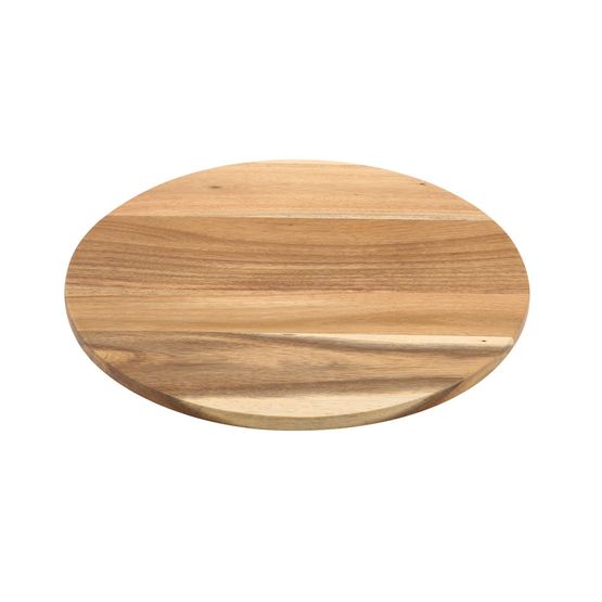 Genware Round Wood Serving/ Cake Board 33cm