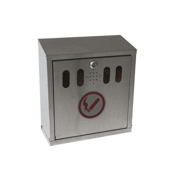 Genware Stainless Steel Wall-Mounted Outdoor Ashtray