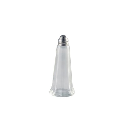 Glass Lighthouse Pepper Shaker Silver Top