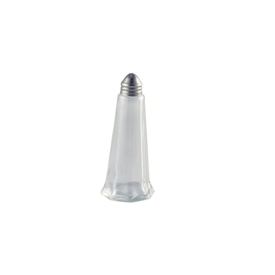 Glass Lighthouse Salt Shaker Silver Top