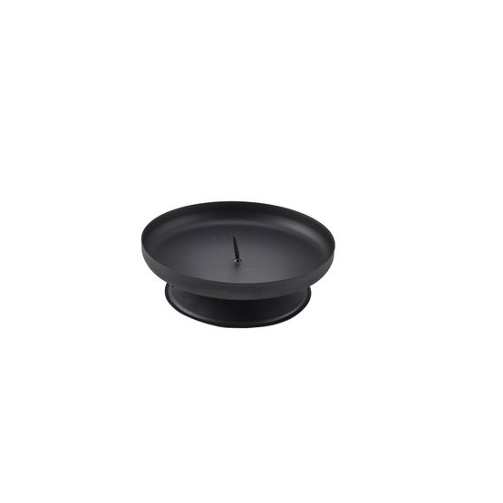 Pillar Candle Holder Black 90mm Dia