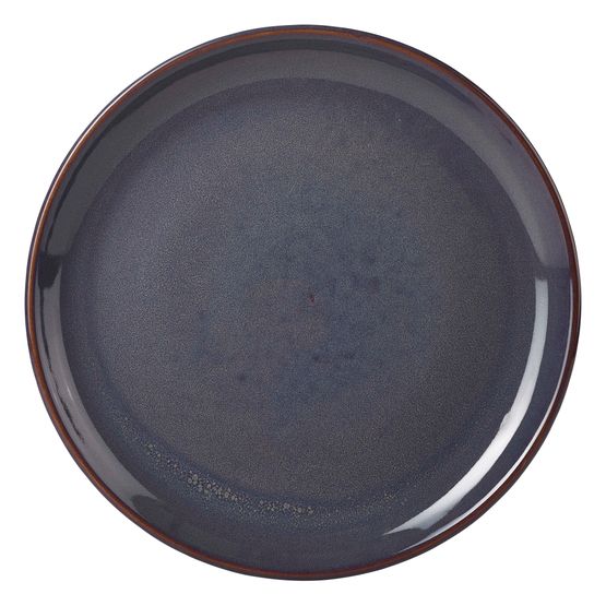 Rustic Stoneware Blue Coupe Plate 27.5cm