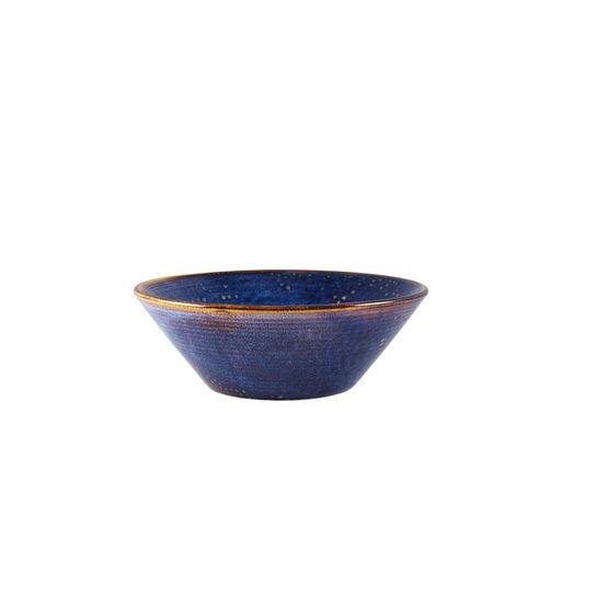 Terra Porcelain Aqua Blue Conical Bowl 19.5cm