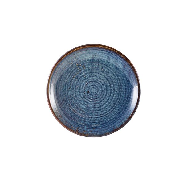 Terra Porcelain Aqua Blue Deep Coupe Plate 25cm