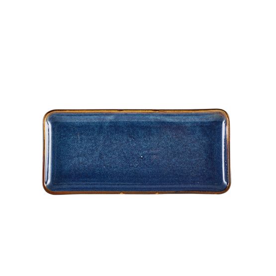 Terra Porcelain Aqua Blue Narrow Rectangular Platter 31 x 14cm
