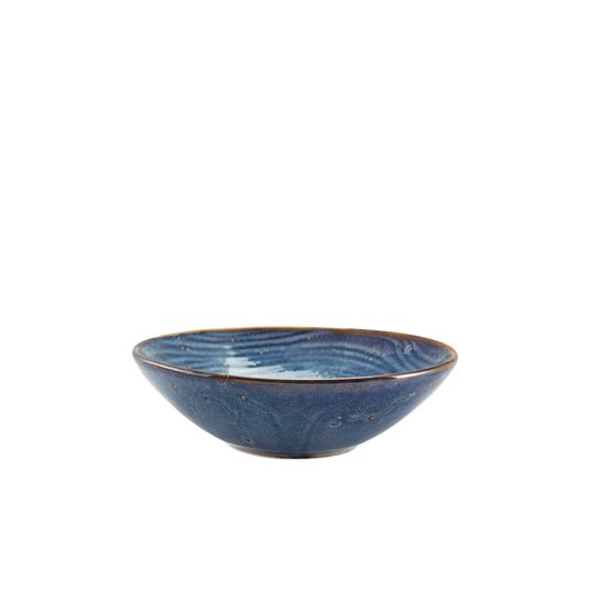 Terra Porcelain Aqua Blue Organic Bowl 22cm