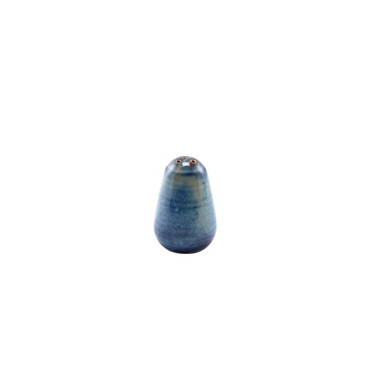 Terra Porcelain Aqua Blue Pepper Shaker