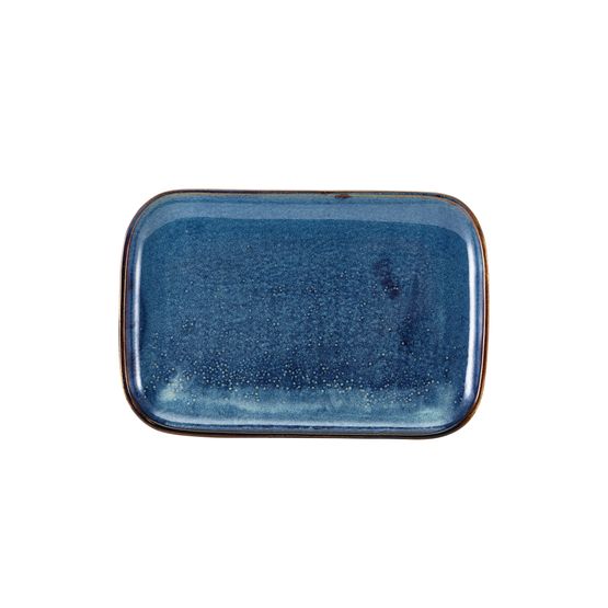 Terra Porcelain Aqua Blue Rectangular Plate 34.5 x 23.5cm